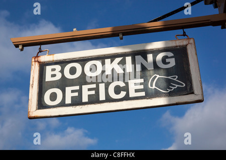 Signe de la gare West Somerset Railway Watchet Banque D'Images