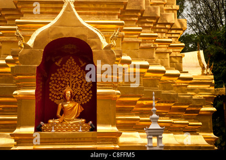 Wat Phan, sur Chiang Mai, la province de Chiang Mai, Thaïlande, Asie du Sud-Est Banque D'Images