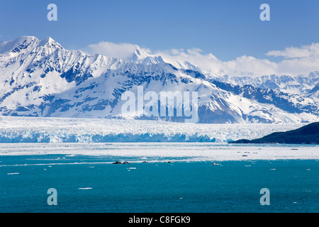 Hubbard Glacier dans la baie de Yakutat, golfe d'Alaska, le sud-est de l'Alaska, États-Unis d'Amérique Banque D'Images