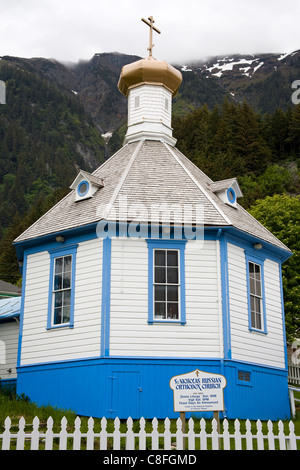 L'Église orthodoxe russe Saint-nicolas, Juneau, Southeast Alaska, États-Unis d'Amérique Banque D'Images