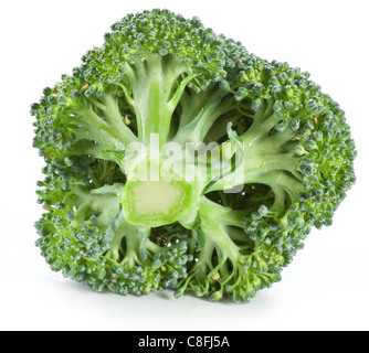 Le brocoli sur un fond blanc. Banque D'Images