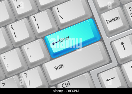 Illustration du clavier sur fond blanc Banque D'Images