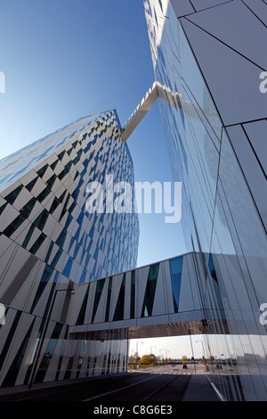 Bella Sky Comwell Hotel au Bella Center. Gratte-ciel moderne spectaculaire, Copenhague Ørestad dans quartier le plus récent Banque D'Images