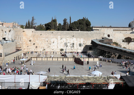 Le Mur des lamentations, Jérusalem Banque D'Images