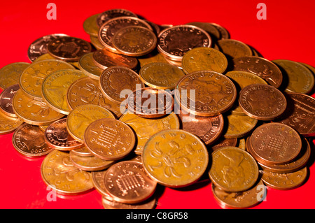 1 & 2 pièces pence Banque D'Images