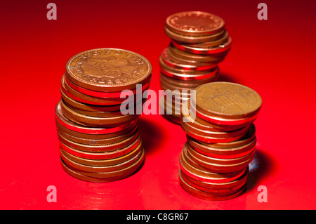 1 & 2 pièces pence Banque D'Images