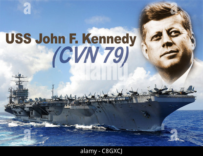 Une photo illustration du porte-avions de classe Ford représentant l'avenir USS John F. Kennedy Banque D'Images