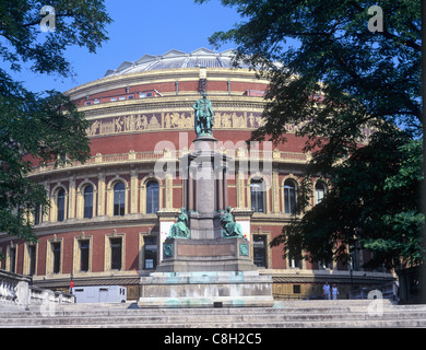 Royaume-uni, Angleterre, Londres, Royal Albert Hall, de l'architecture, Francis Fowke, statue, Prince Albert Banque D'Images