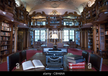 Bibliothèque de Max Reinhardt dans Schloss Leopoldskron, Salzbourg, Autriche Banque D'Images