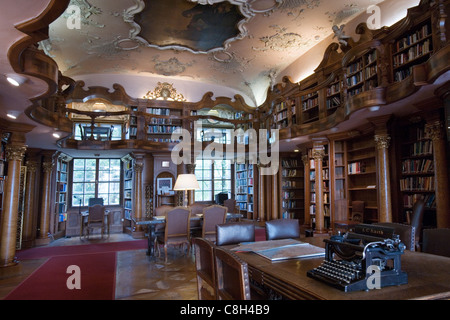 Bibliothèque de Max Reinhardt dans Schloss Leopoldskron, Salzbourg, Autriche Banque D'Images