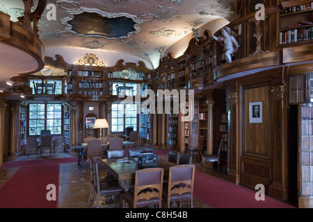 Bibliothèque de Max Reinhardt dans Schloss Leopoldskron, Salzbourg, Autriche Banque D'Images