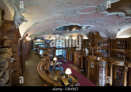 Bibliothèque de Max Reinhardt dans Schloss Leopoldskron, Salzbourg, Autriche Banque D'Images