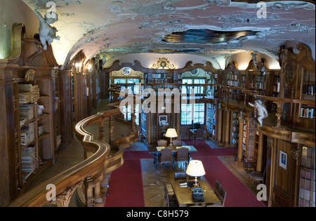 Bibliothèque de Max Reinhardt dans Schloss Leopoldskron, Salzbourg, Autriche Banque D'Images