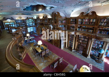 Bibliothèque de Max Reinhardt dans Schloss Leopoldskron, Salzbourg, Autriche Banque D'Images