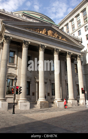 Siège social de la Banque de Montréal dans le vieux quartier de Montréal Montréal, Canada Banque D'Images