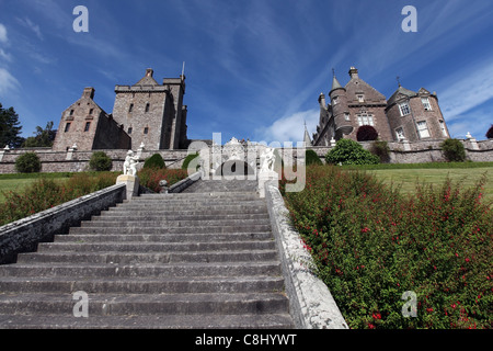 Jardins du Château de Drummond près de Crieff, Perthshire, Écosse, Royaume-Uni Banque D'Images