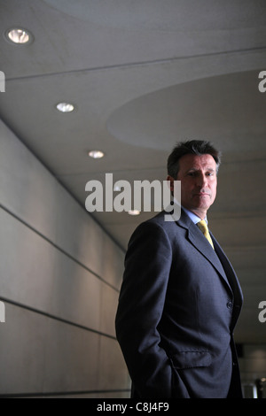 Baron Sebastian Newbold Coe, Lord Seb Coe, président du comité d'organisation de Londres pour les Jeux Olympiques Banque D'Images