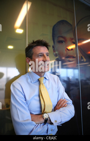 Baron Sebastian Newbold Coe, Lord Seb Coe, président du comité d'organisation de Londres pour les Jeux Olympiques Banque D'Images