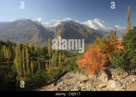 Hunza, Hunza-Valley Karakoram-Highway, Karakoram, Pakistan, Asie, la soie, la route, Hindukush, Shangri-la, Karimabad, Hunzakut, Altit Banque D'Images