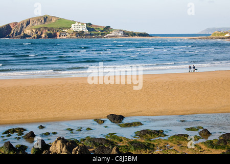 Ile de Burgh, off Bigbury on Sea, dans le sud du Devon - vue de Bantham Banque D'Images