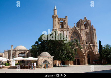 Lala mustafa pasa mosque (ancienne cathédrale Saint-Nicolas), Famagusta, Chypre du nord Banque D'Images