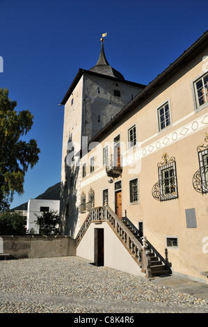 Château de Planta-Wildenberg, l'Administration du Parc National Suisse, Zernez, Engadine, Grisons, Suisse Banque D'Images