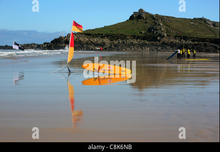 Porthmeor Beach, St Ives, Cornwall, UK Banque D'Images