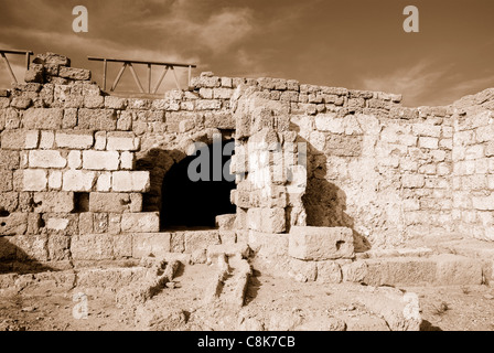 Ruines d'une ancienne ville, Caesaria - une résidence de Ponce Pilate, le procurateur romain de Judée Banque D'Images