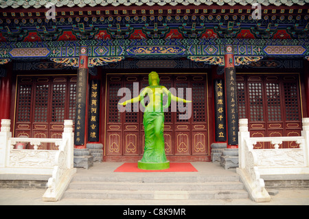 Green Goddess statue dans le Temple de Confucius, Zhengzhou, Henan Province, China Banque D'Images