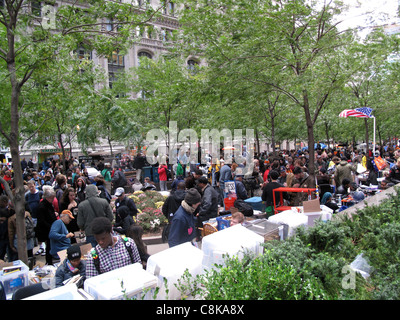 Occupy Wall Street à Zuccotti Park à New York, NY Banque D'Images