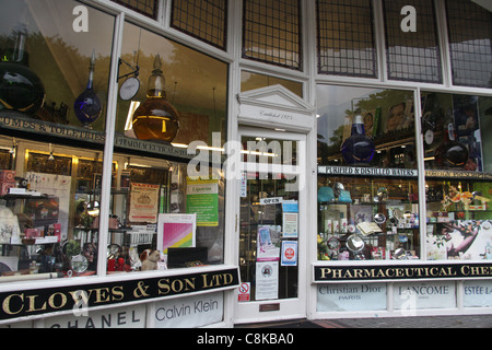 Pharmacie de Clowes à Buxton Banque D'Images