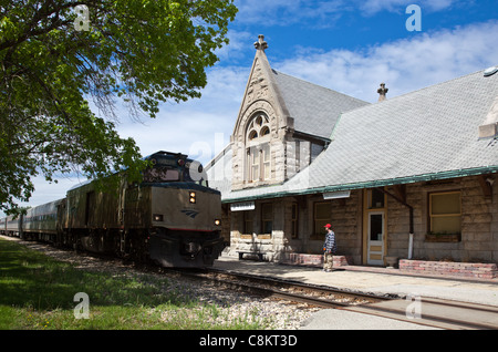 L'Illinois aux États-Unis, Route 66, Dwight, la gare ferroviaire Banque D'Images