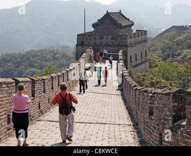 La grande muraille de Chine. Mutianyu Banque D'Images