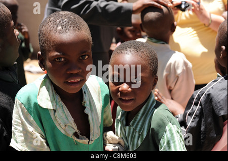 Les enfants à l'école primaire, Numwa au Zimbabwe Banque D'Images