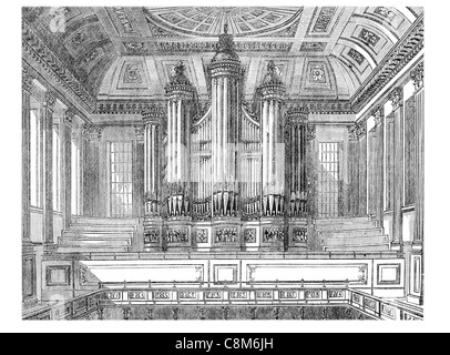 Les concerts orgue William Hill Birmingham Town Hall, lieu de la réunion classé Grade I, Square Victoria Angleterre Musique triennal Banque D'Images