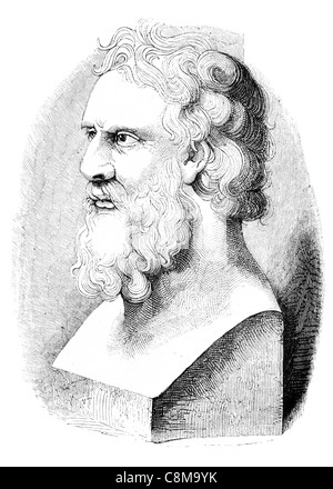 Buste de grec classique Platon philosophe grec Socrate mathématicien Académie écrivain de science philosophie Aristote Athènes Banque D'Images
