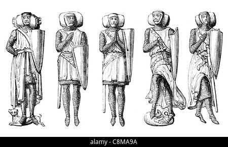 D'autres soldats pauvres effigies du Christ, Temple de Salomon Templiers Ordre du Temple Templiers Knight Banque D'Images