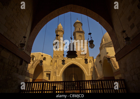 Complexe du Sultan al-Nasir Muhammad ibn Qala'un mosquée, Le Caire, Egypte Banque D'Images