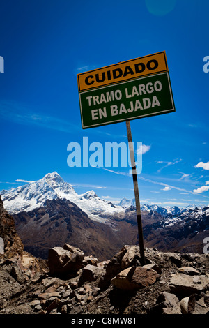 Inscrivez-vous à 5.000m dans les Andes Pervian Banque D'Images