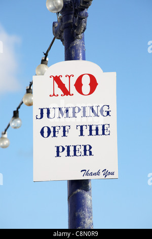 Avis dire non sautant du Pier ' - la jetée d''Eastbourne, East Sussex, England, UK Banque D'Images
