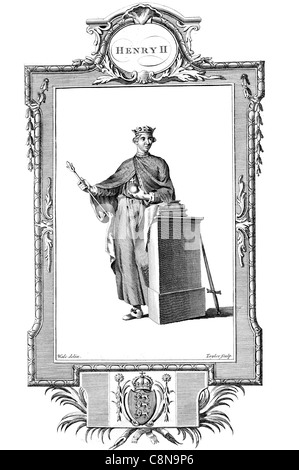 Henry II 1133 1189 Roi d'Angleterre Count Anjou Maine Duc Normandie Aquitaine Gascogne Seigneur Ireland House de Plantagenet Banque D'Images