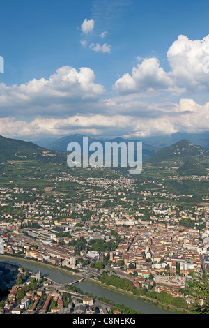L'Italie, Trentin-Haut-Adige, Trento, vue sur la ville Banque D'Images