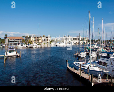 Yacht Club de Melbourne Harbor, dans l'Indian River Lagoon sur l'Intracoastal Waterway à Melbourne Florida USA Banque D'Images