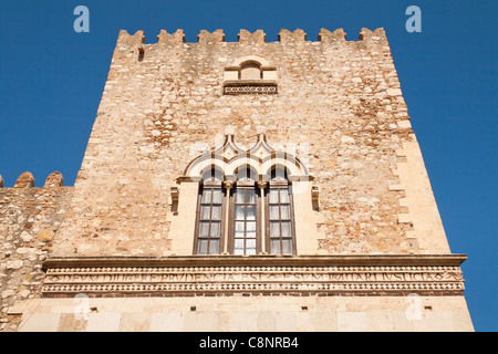 Palazzo Corvaja, logement Museo di Arte e tradizione Popolari, Taormina, Sicile, Italie Banque D'Images