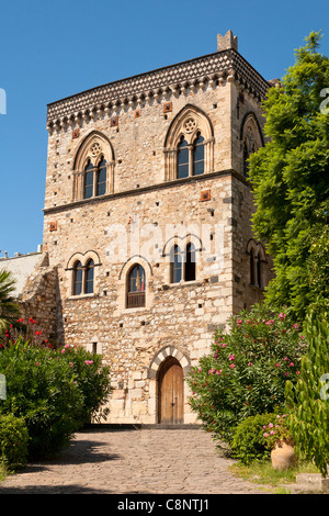 Palazzo dei Duchi di Santo Stefano, Taormina, Sicile, Italie Banque D'Images