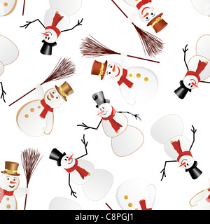 Snowman modèle homogène. Banque D'Images