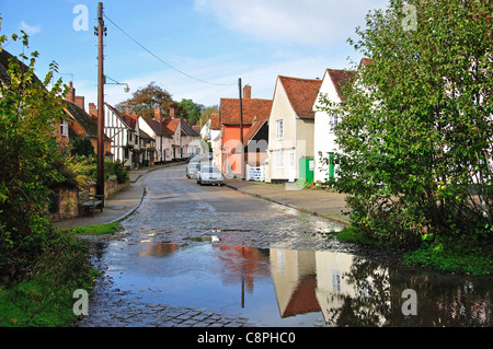 Kersey Ford, la rue, Kersey, Suffolk, Angleterre, Royaume-Uni Banque D'Images