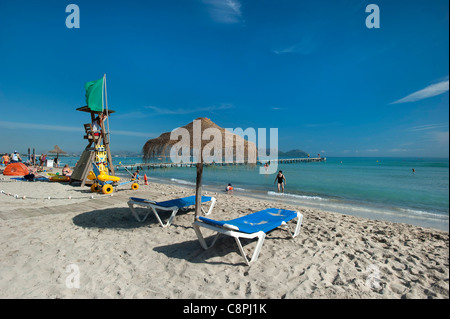 Playa de Muro, Alcudia, Majorque, Baleares, Espagne Banque D'Images