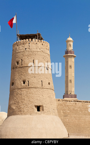 Le Fort Al Fahidi tower le musée de Dubaï, Émirats arabes unis, ÉMIRATS ARABES UNIS, Moyen Orient Banque D'Images