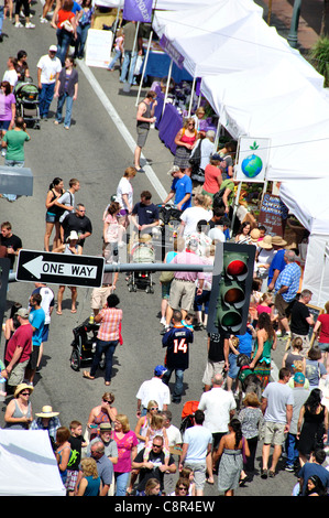 Marché du samedi sur Georgia Street (intersection avec la 8e Rue), le centre-ville de Boise Banque D'Images